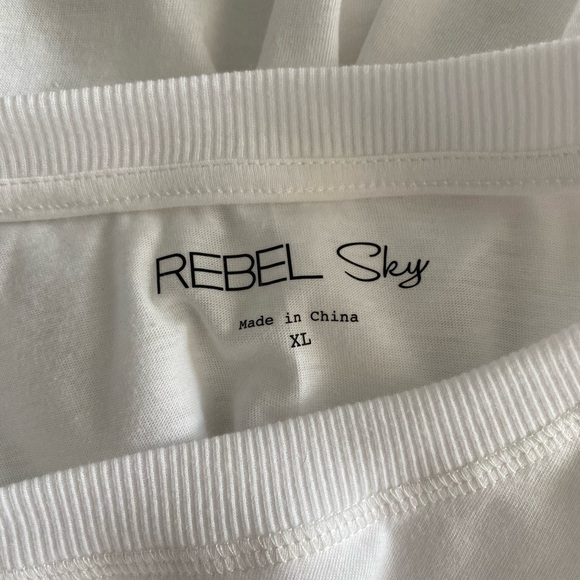 Rebel Sky Palm Tree Crop Top T-Shirt NWT Size XL - Picture 4 of 7